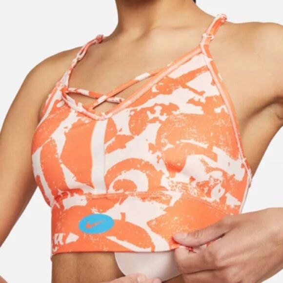 NWT Nike Women's Orange Light-Support Padded Sports Bra Plus Size XXL 2X - Picture 5 of 9